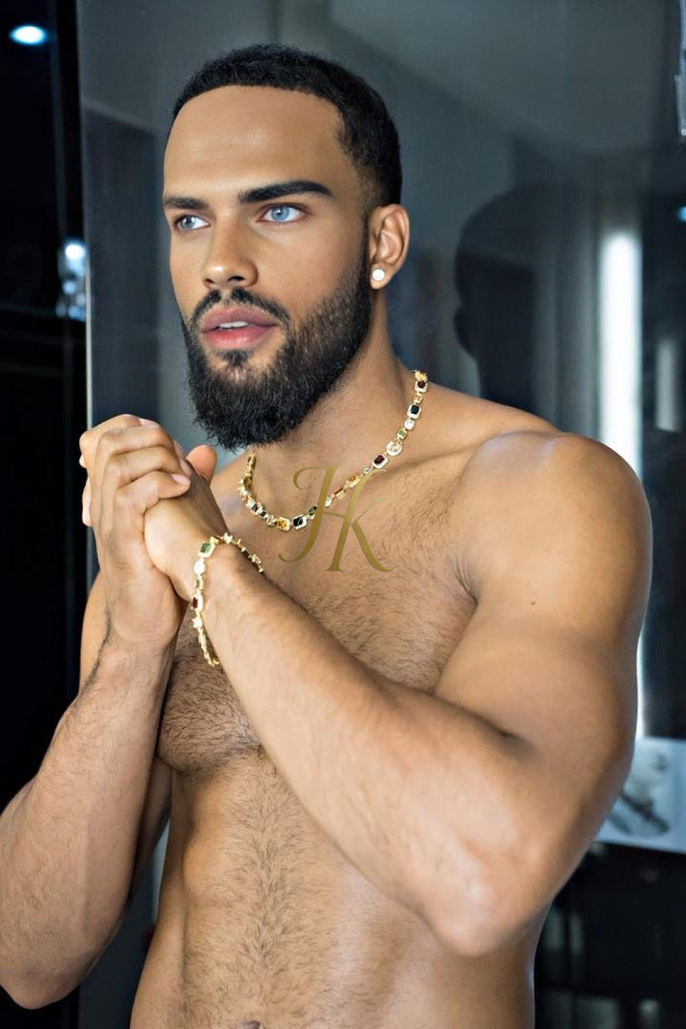 2PCS Iced Out Necklace & Bracelet Set - 10MM Colorful Zirconia Chain with Real Gold Plating, Hip Hop Jewelry for Men & Women - Perfect for Father's Day, Wedding, Anniversary, and Birthday Gifts - kayibstrore