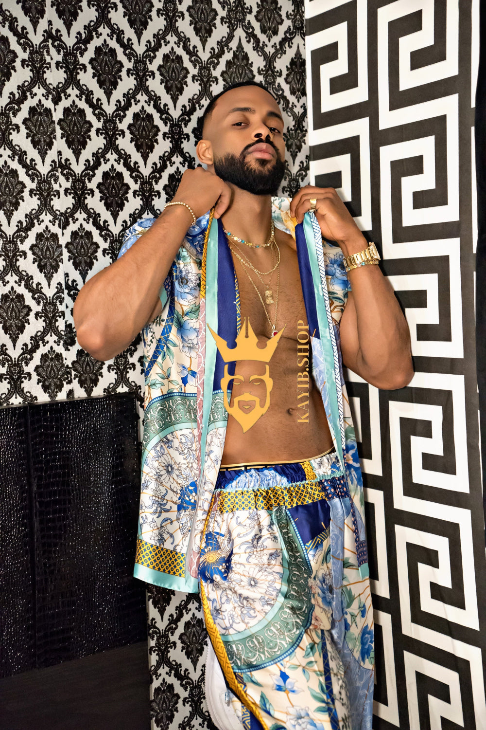 Luxury Men's Silk Party Outfits set - kayibstrore