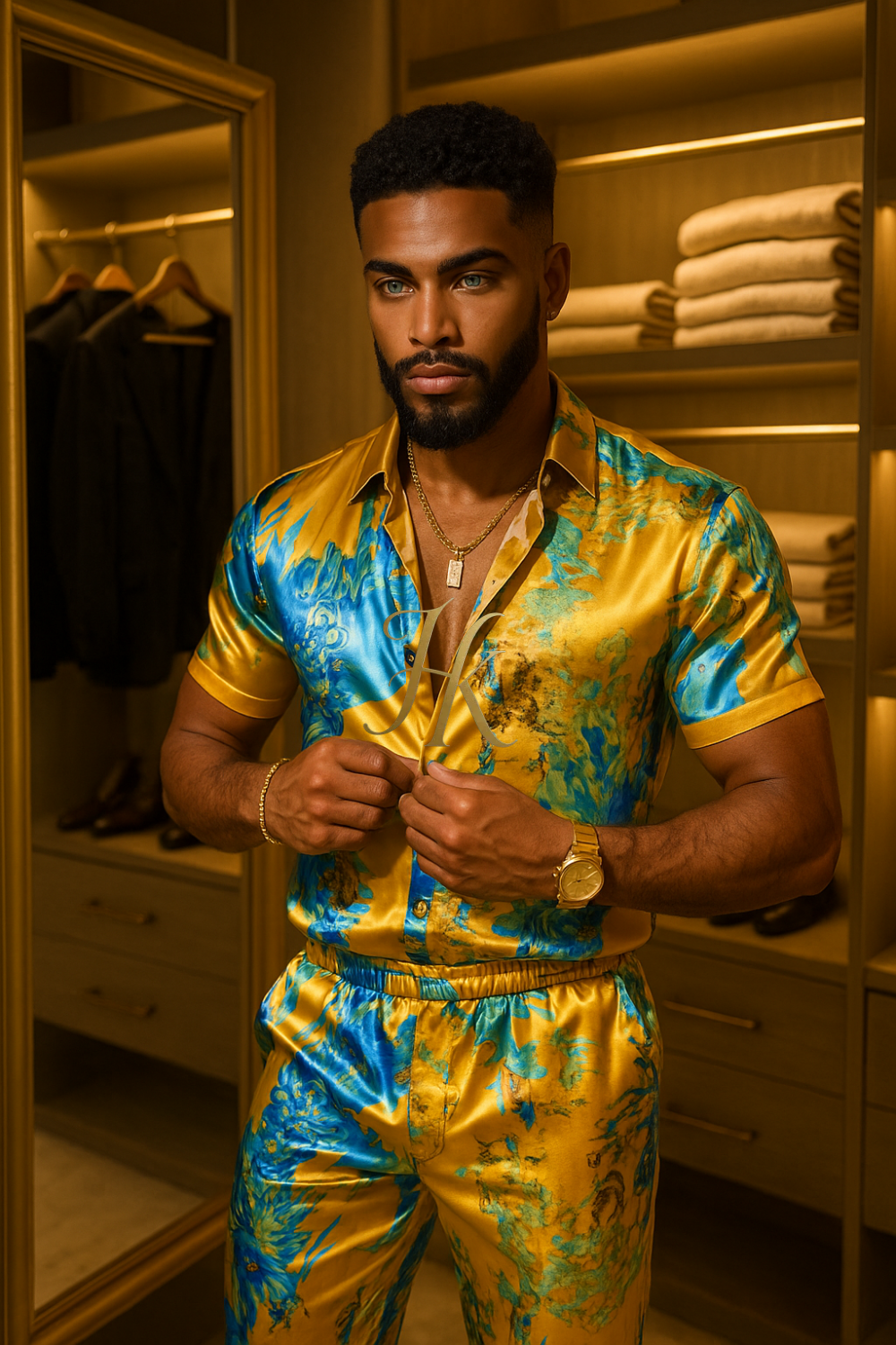 Men's Silk Summer Set outfits : Luxury menswear