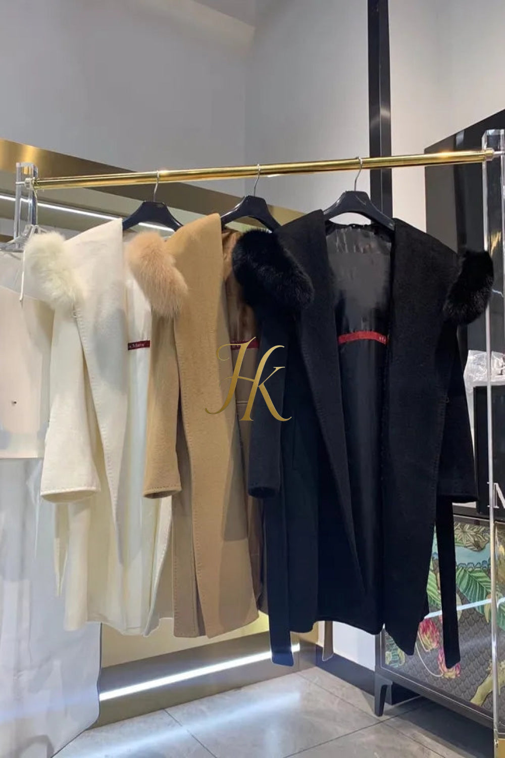 Teddy genuine wool sheepskin Luxury Coat with fox fur collar- Stay Warm and Stylish in this Ethically Produced Fur Coat - kayibstrore