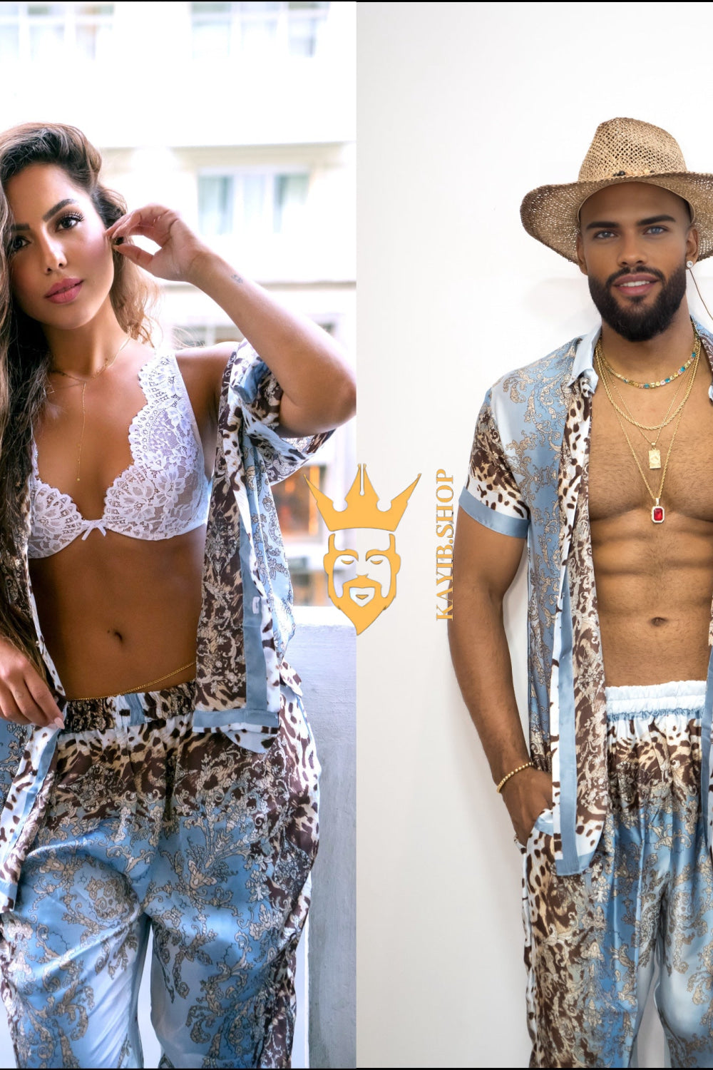 Couple Summer Outfit Silk Edition – Trendy Matching Set
