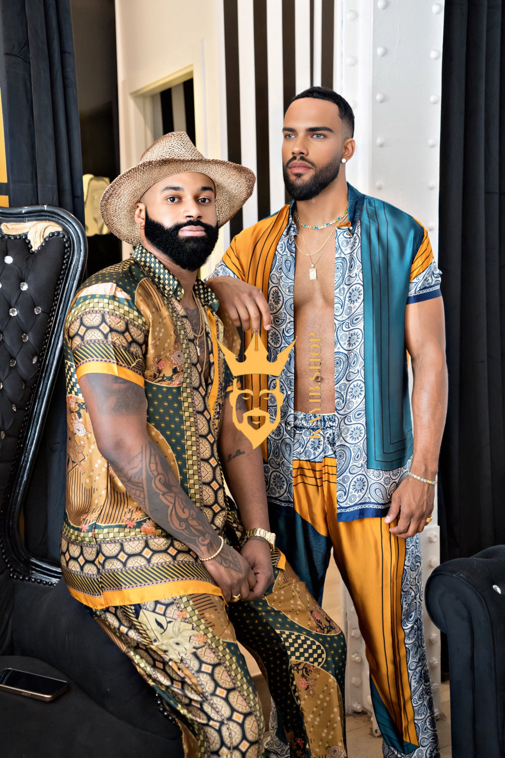 Men's party Luxury Silk Dress Set Outfit - Elevate Your Style Game with Ultimate Comfort and Unbeatable Quality - kayibstrore
