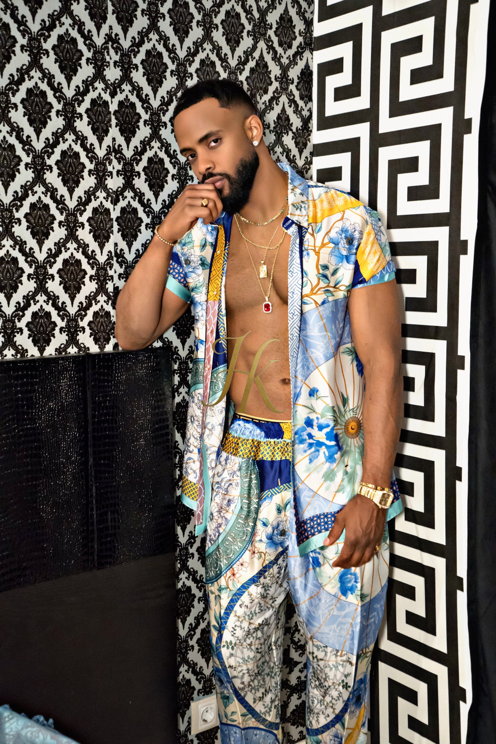Luxury Men's Silk Party Outfits set - kayibstrore