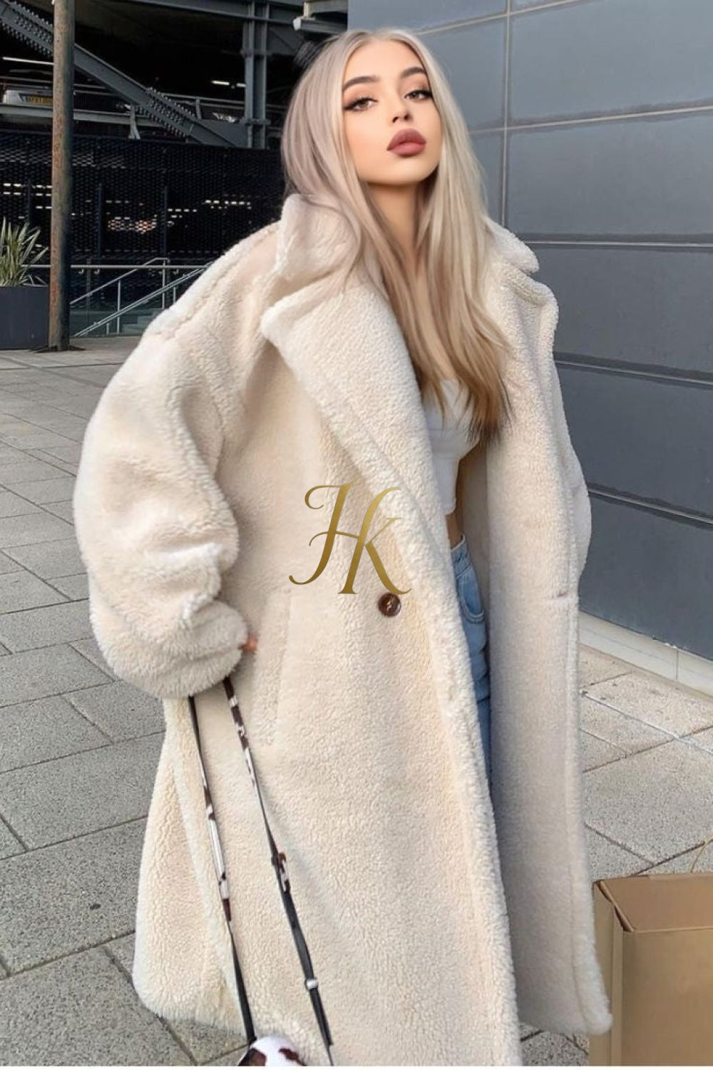 Luxury Teddy genuine wool sheepskin Luxury Coat - Stay Warm and Stylish in this Ethically Produced Fur Coat couple goals - kayibstrore