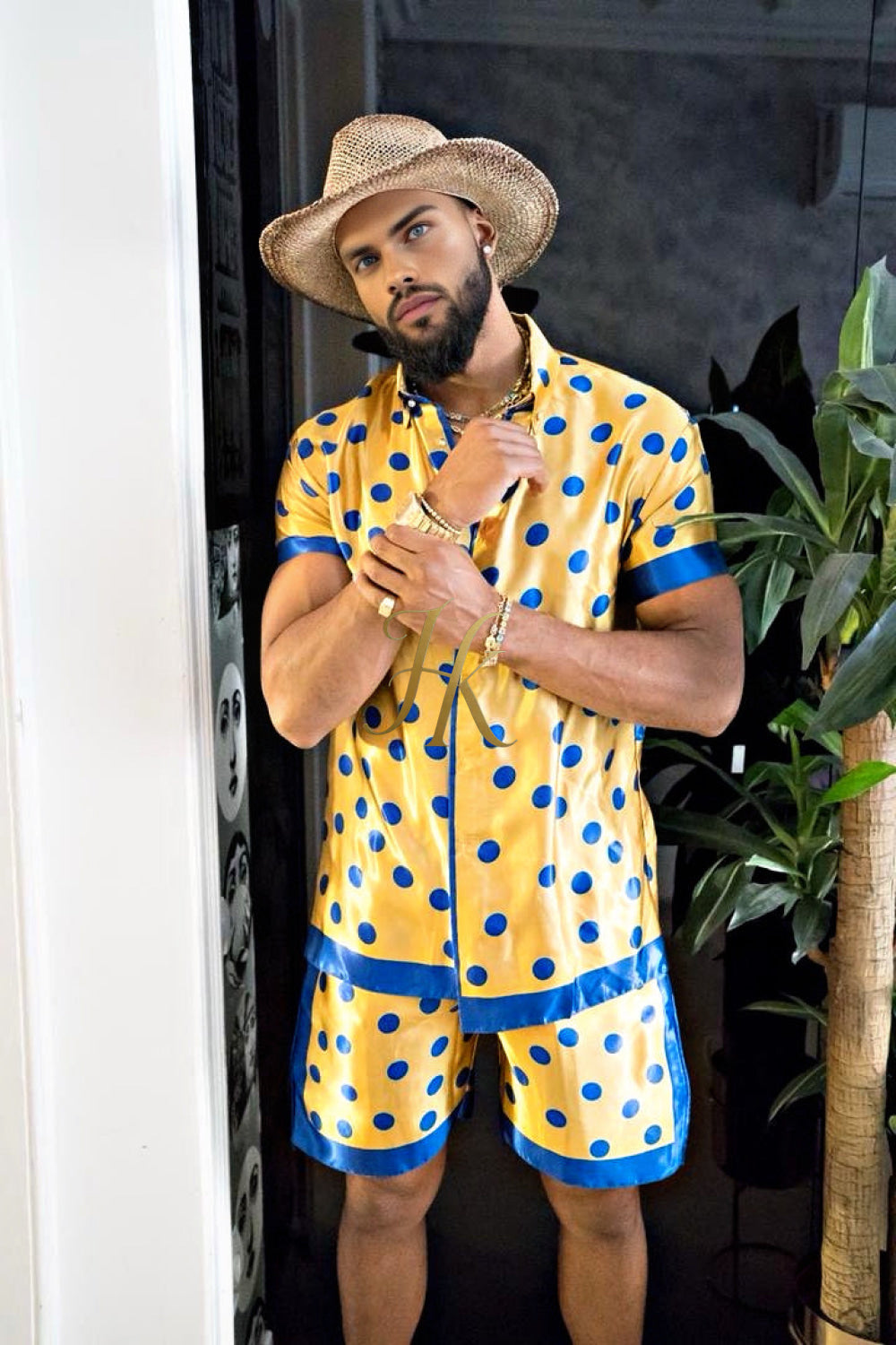 Men's Silk Set - Elevate Your Style with Le Barroco Print - Perfect for Couples and Special Occasions - kayibstrore