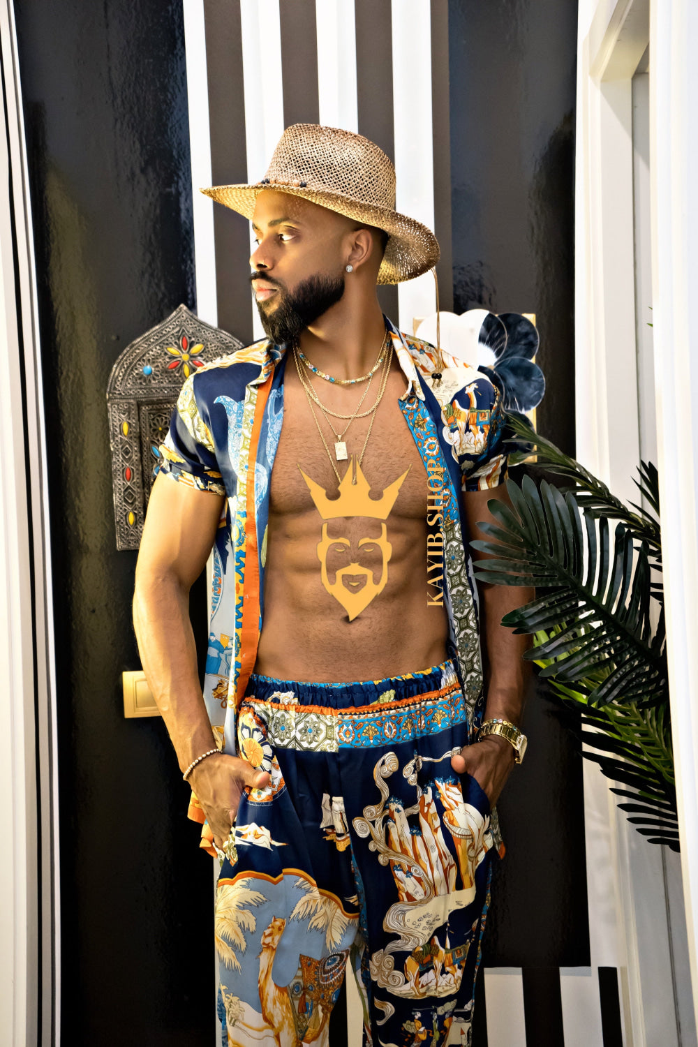 Luxury Men's Silk Summer Set outfits - kayibstrore