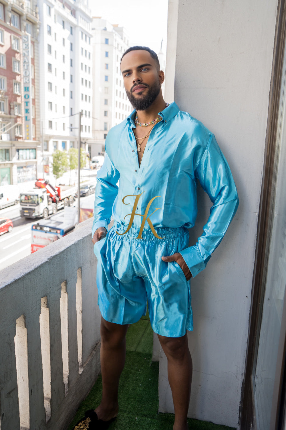 Men's Apparel Silk Shirt Set - Elevate Your Style with Pure Luxury - Hand-Sewn for Impeccable Quality - kayibstrore