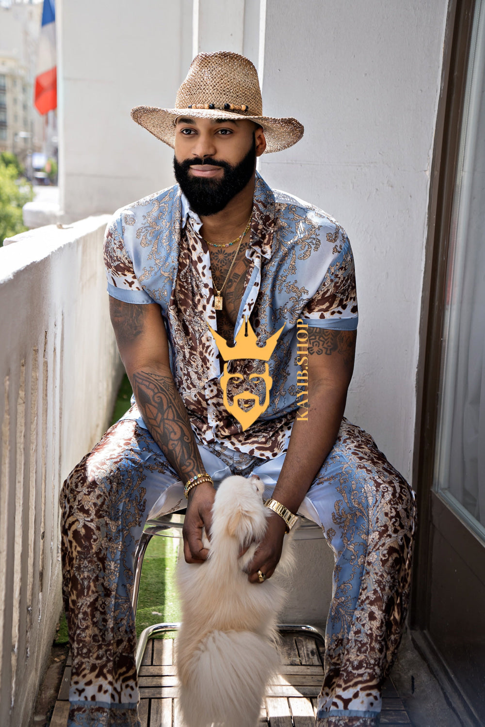 Elevate Your Summer Style: Men's Luxury Silk Set - kayibstrore