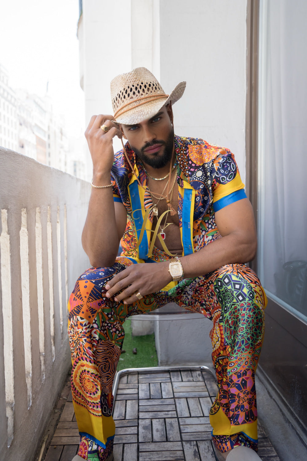 Luxury Men's Silk Summer Set outfits - kayibstrore