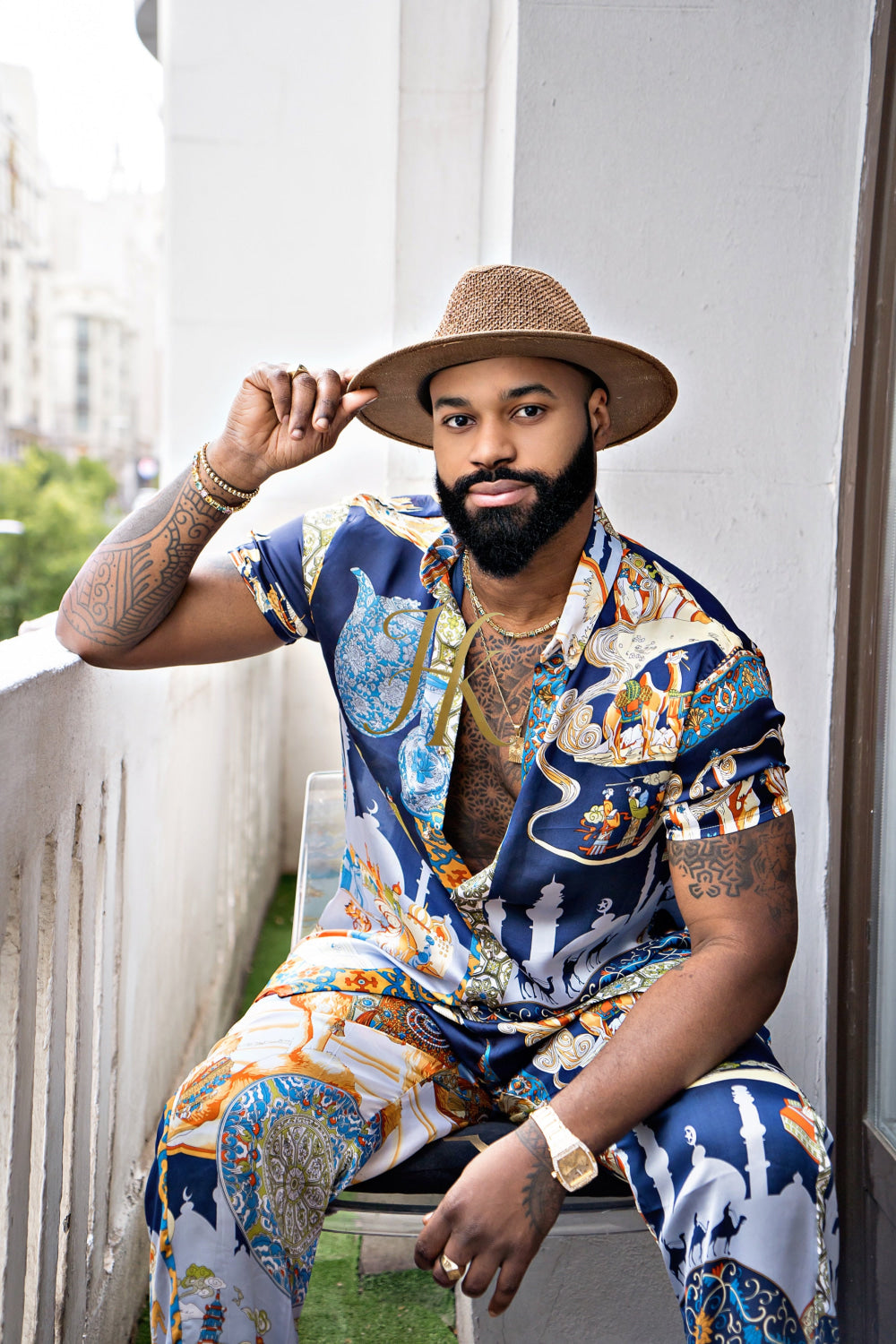 Men's Luxury Silk Rave Wear Set - kayibstrore