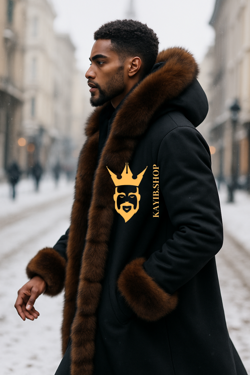 Couple’s Parka with Genuine Fox Fur – Luxury Style for Two