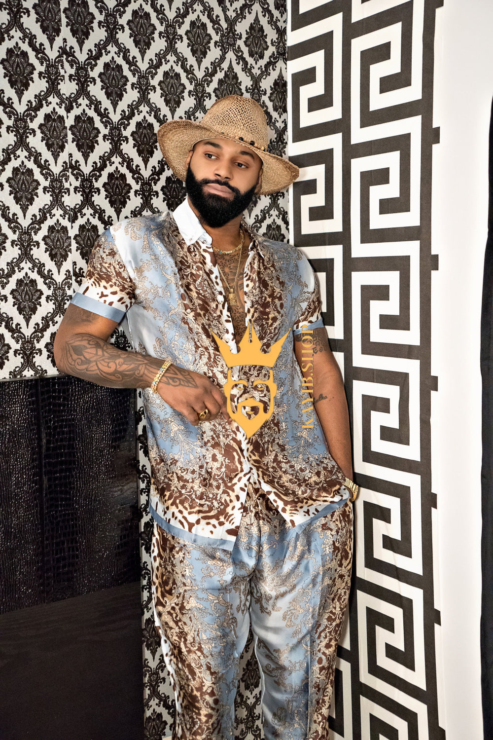 Elevate Your Summer Style: Men's Luxury Silk Set - kayibstrore