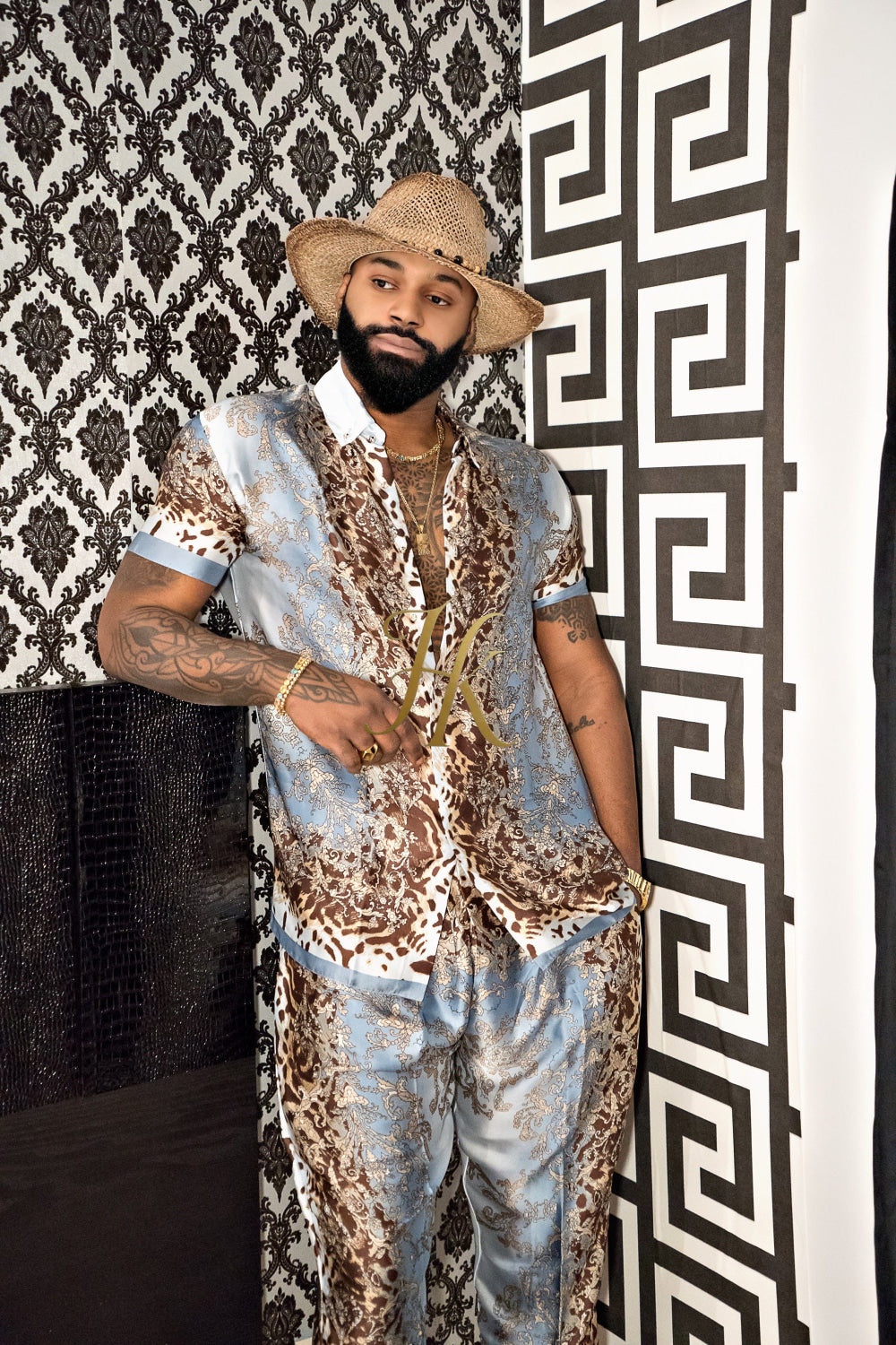 Elevate Your Summer Style: Men's Luxury Silk Set - kayibstrore