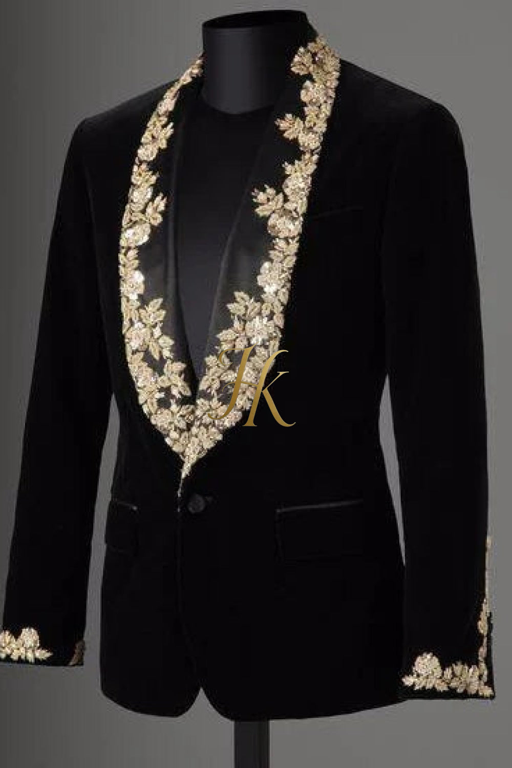 Luxury Handmade Custom velvet blazer Men's Suit with Sheer Velvet Lapel - Elevate Formal Style - kayibstrore