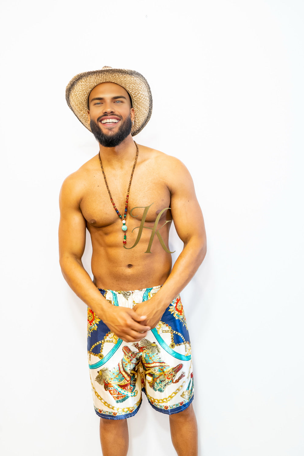 Luxury Handmade Silk Beach Shorts – Lightweight & Breathable Resort Wear - kayibstrore