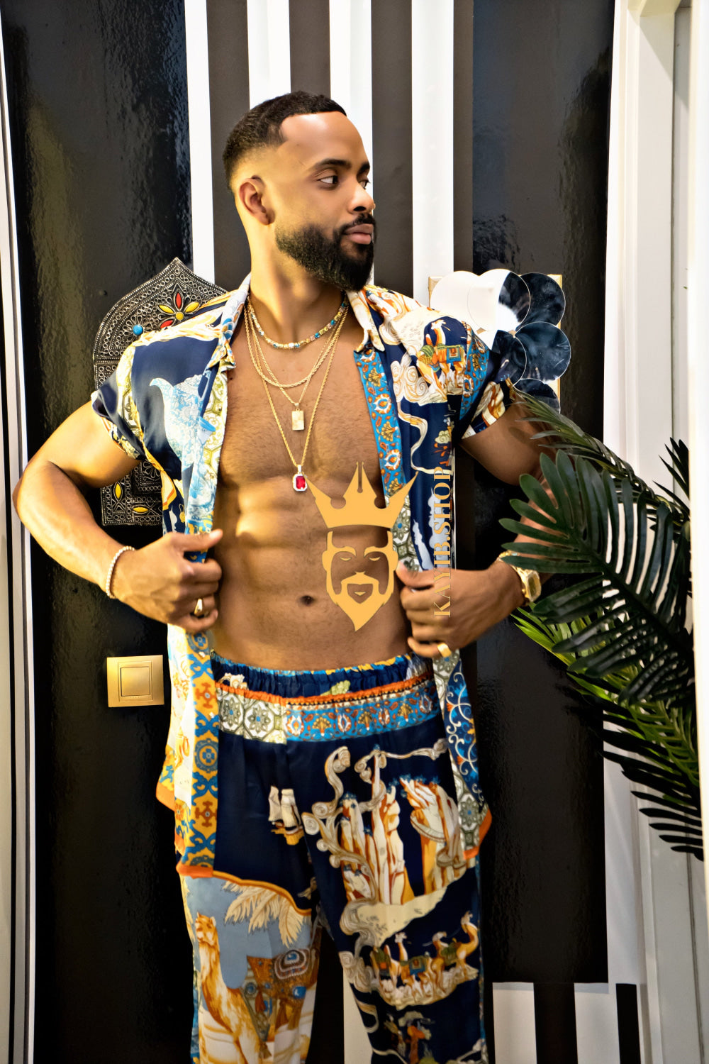 Luxury Men's Silk Summer Set outfits - kayibstrore