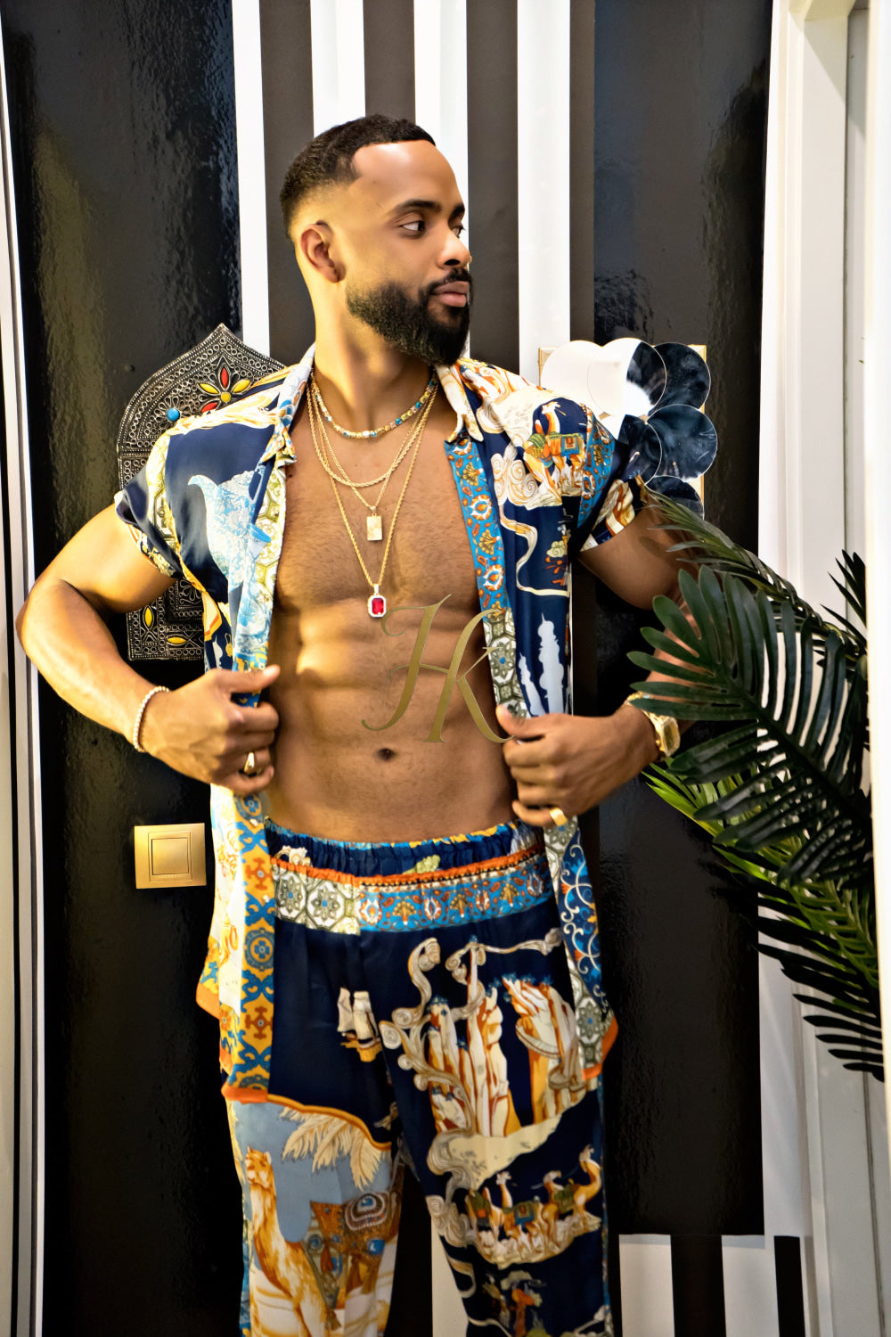 Luxury Men's Silk Summer Set outfits - kayibstrore