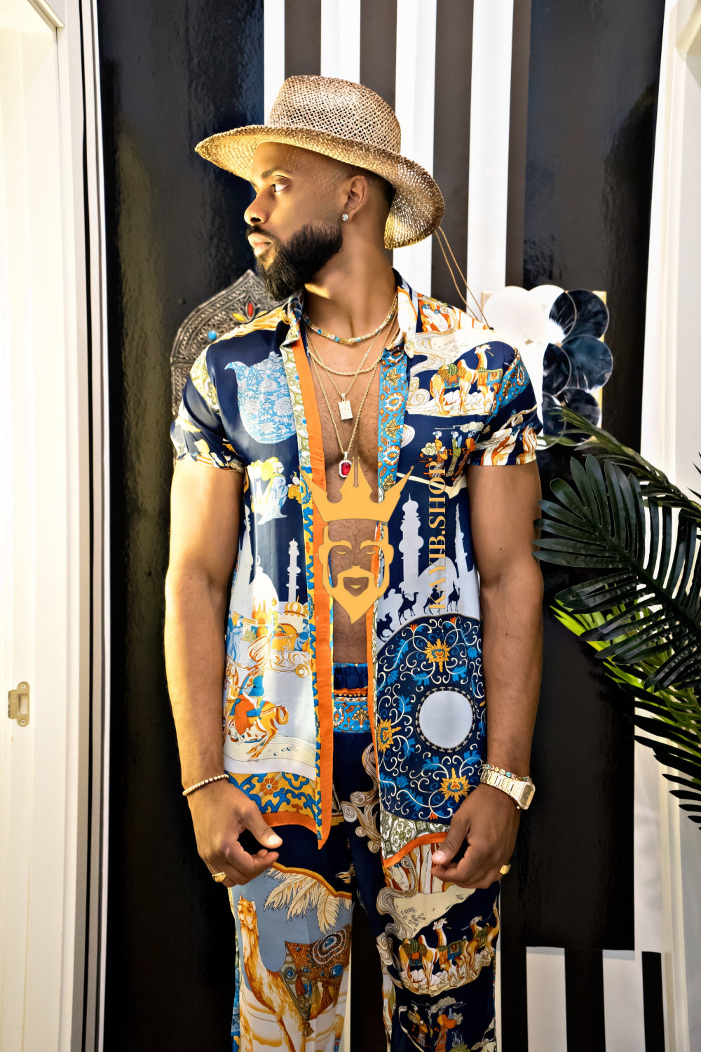 Luxury Men's Silk Summer Set outfits - kayibstrore