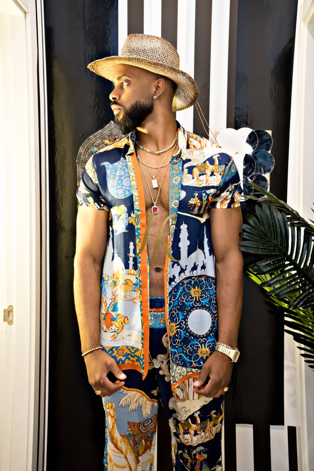 Luxury Men's Silk Summer Set outfits - kayibstrore