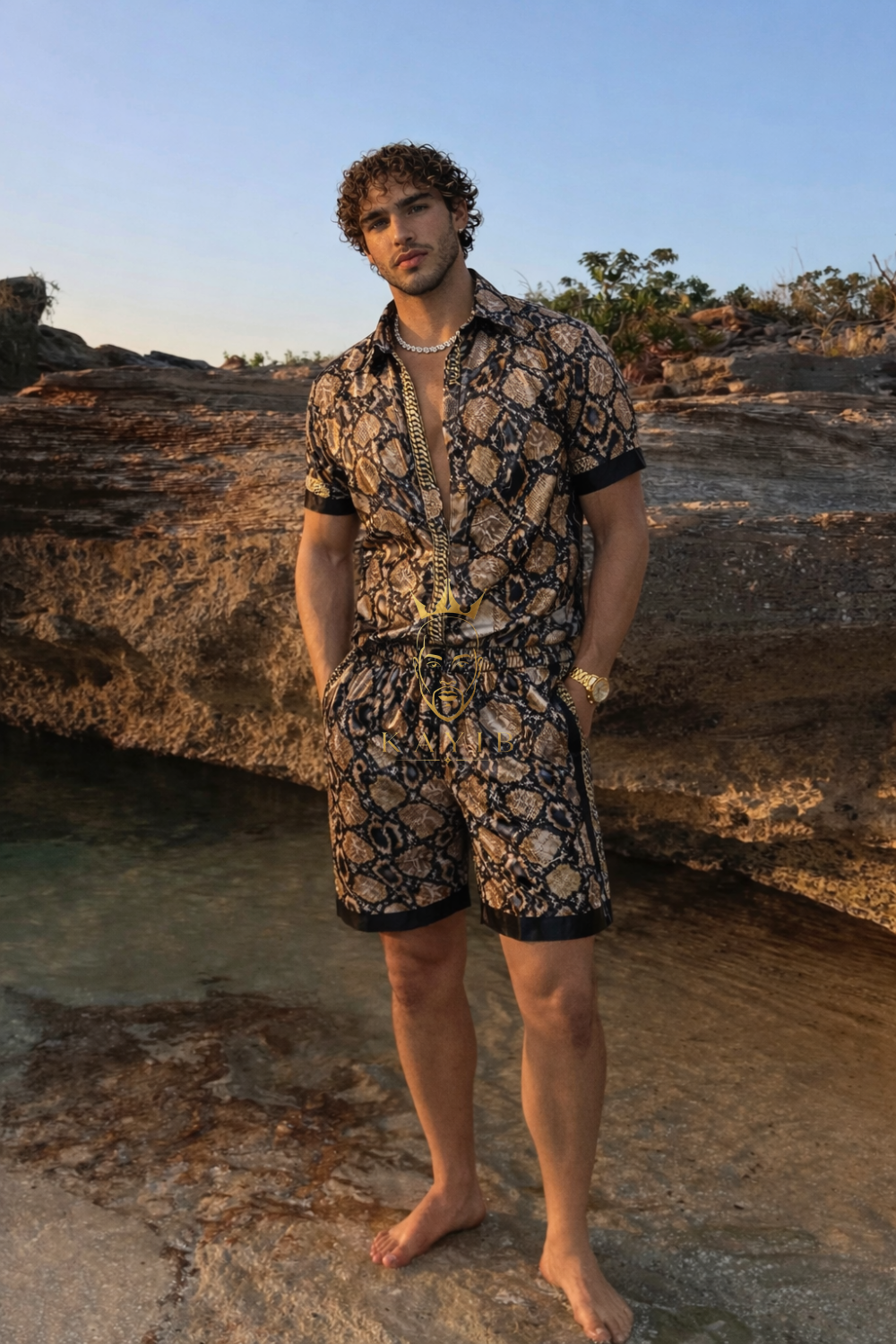 Luxury Satin Silk Shirt & short– Limited Edition