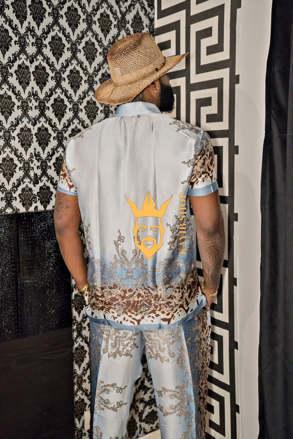 Elevate Your Summer Style: Men's Luxury Silk Set - kayibstrore