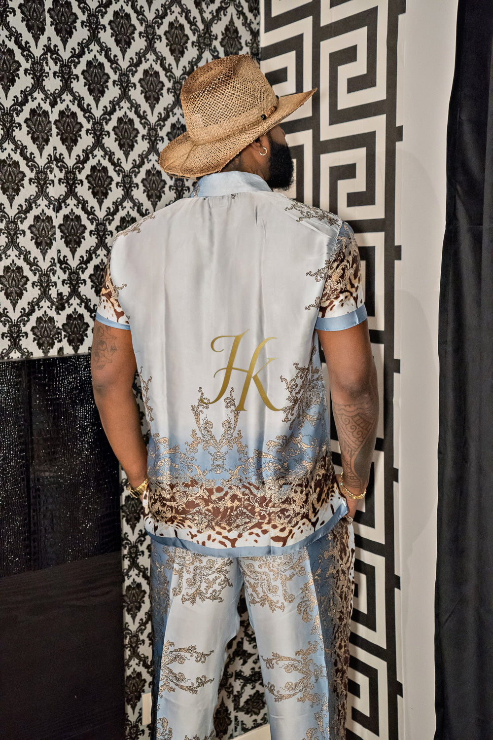 Elevate Your Summer Style: Men's Luxury Silk Set - kayibstrore
