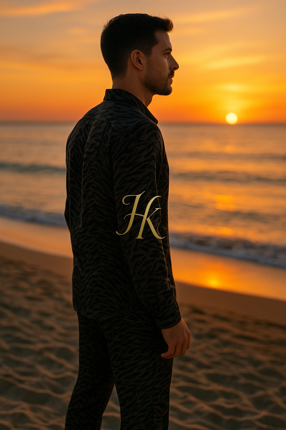 Conjunto de vestido de seda de lujo para hombre rojo