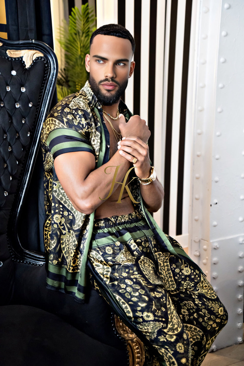 Men's Silk Shirt and Pant Set - kayibstrore