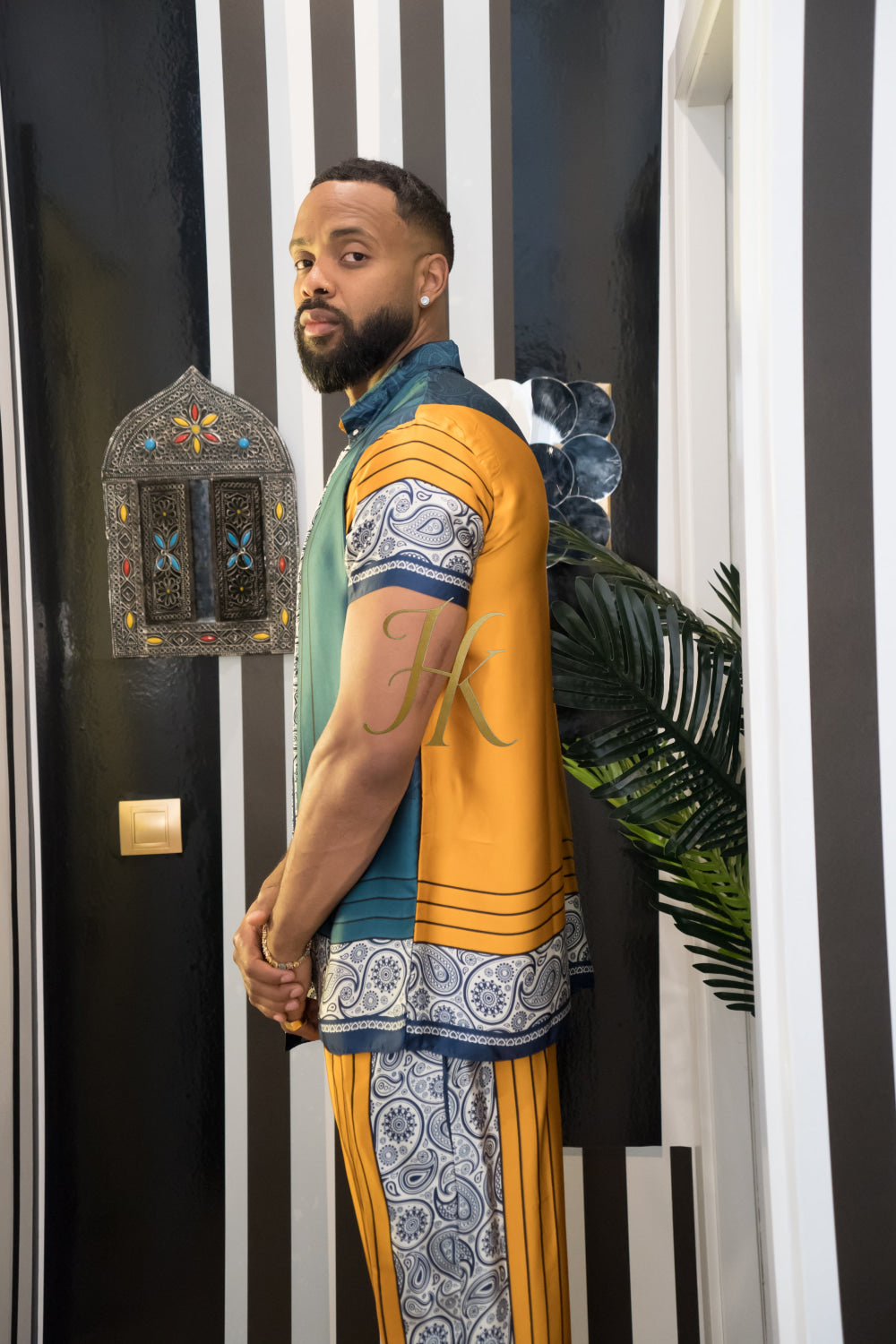 Summer Ready: Men's Silk Shirt and Pant Set - kayibstrore