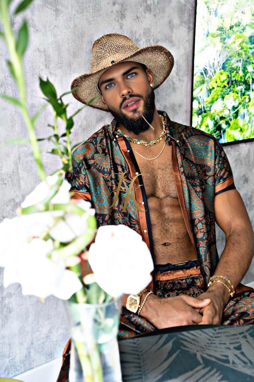 Luxury Men's Silk Summer Set outfits - kayibstrore