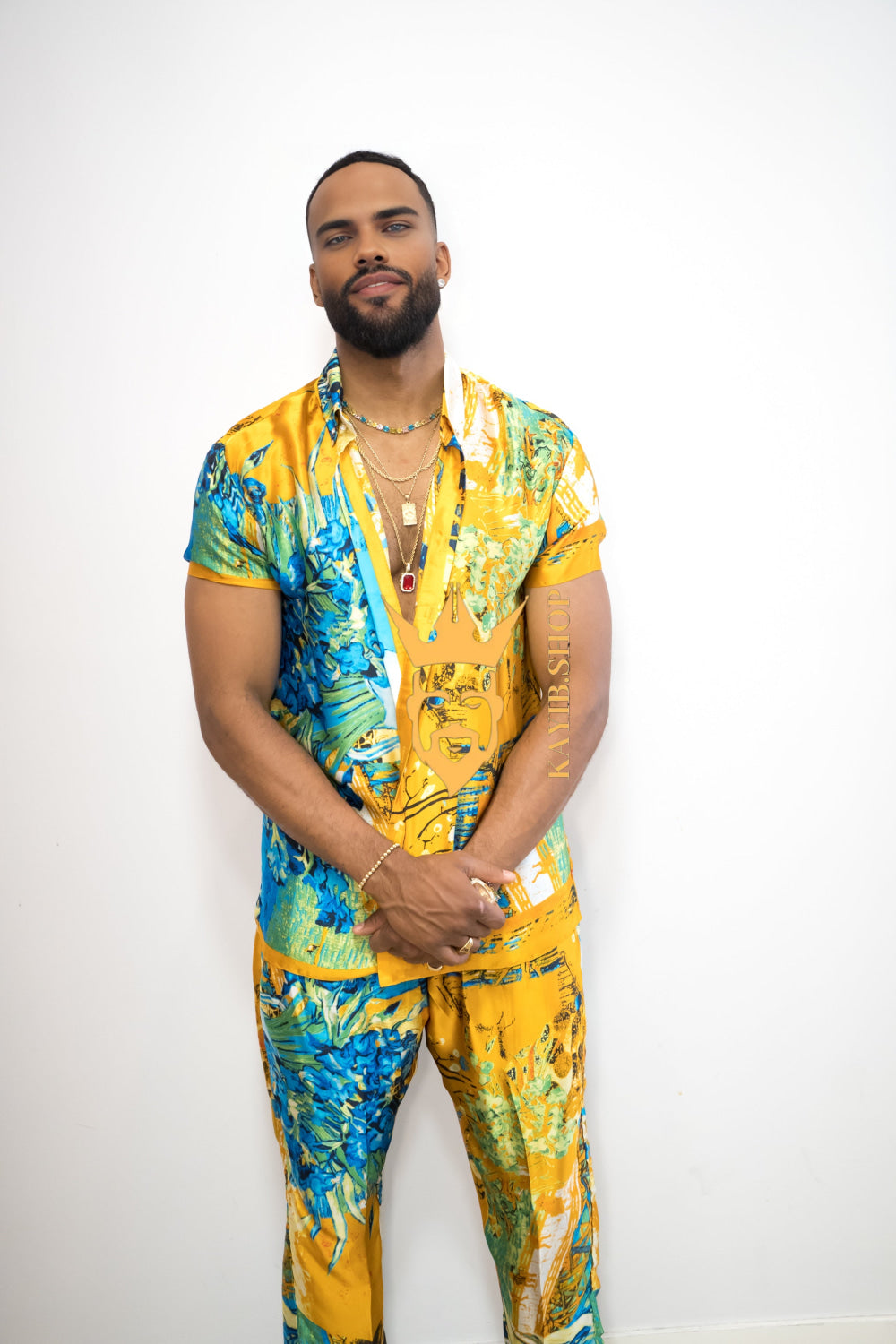 Luxurious Handmade Men's Silk Set Pants - kayibstrore