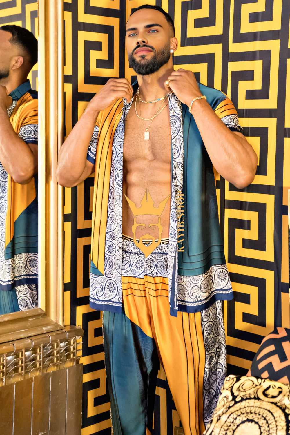 Men's party Luxury Silk Dress Set Outfit - Elevate Your Style Game with Ultimate Comfort and Unbeatable Quality - kayibstrore