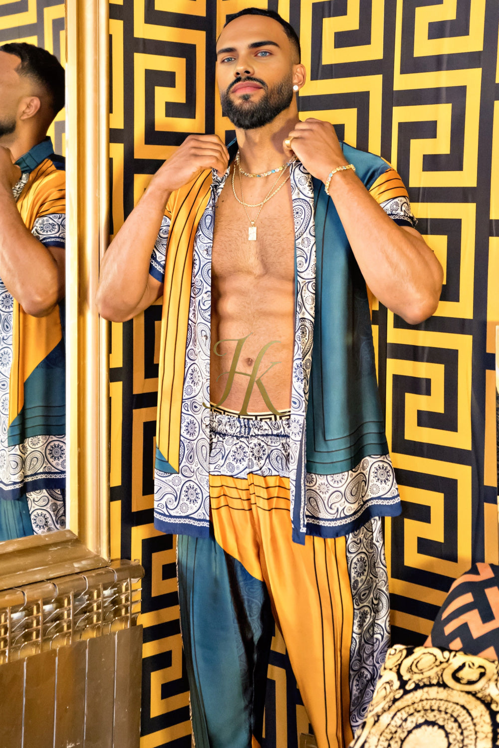 Men's party Luxury Silk Dress Set Outfit - Elevate Your Style Game with Ultimate Comfort and Unbeatable Quality - kayibstrore