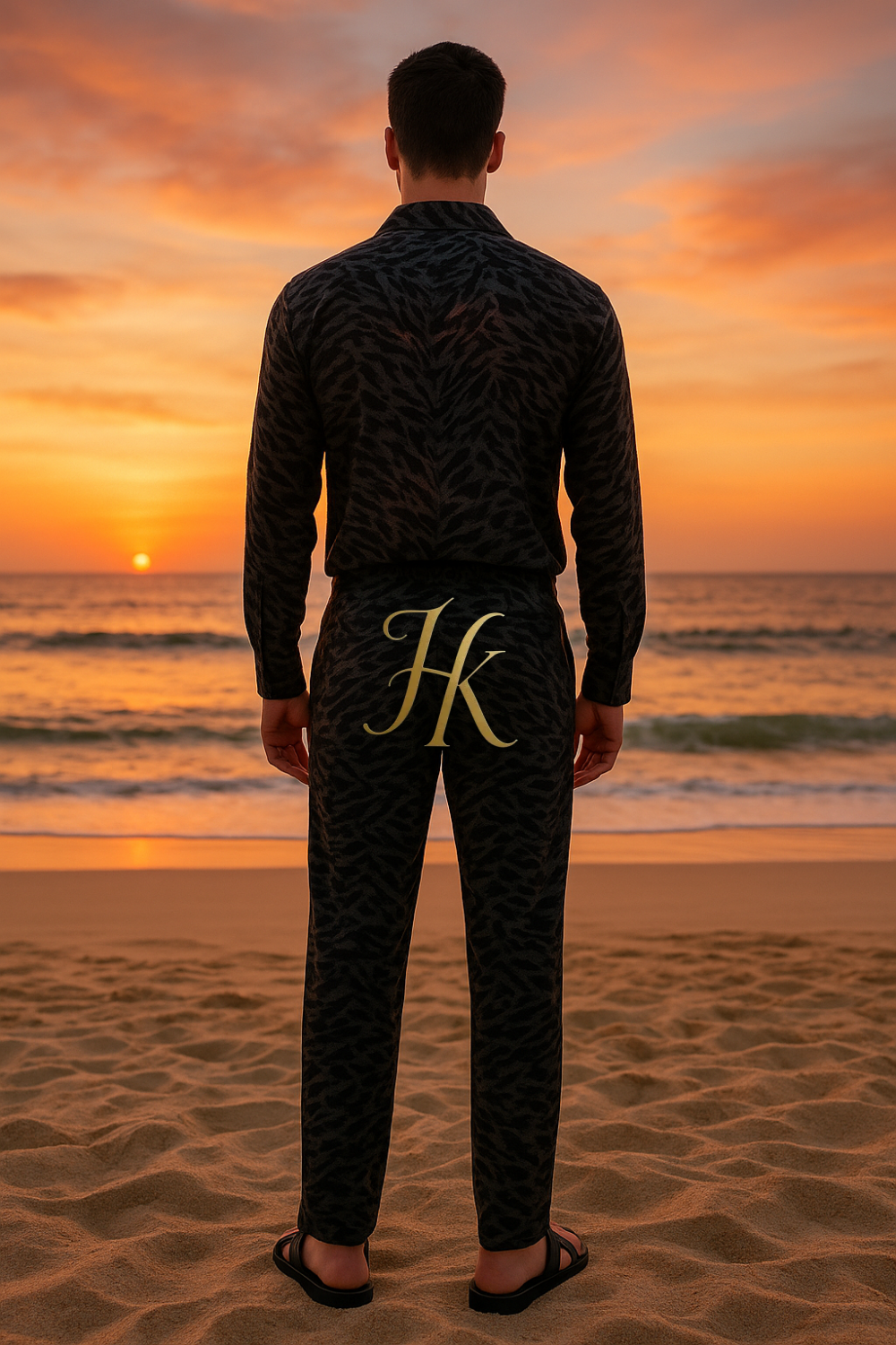 Conjunto de vestido de seda de lujo para hombre rojo