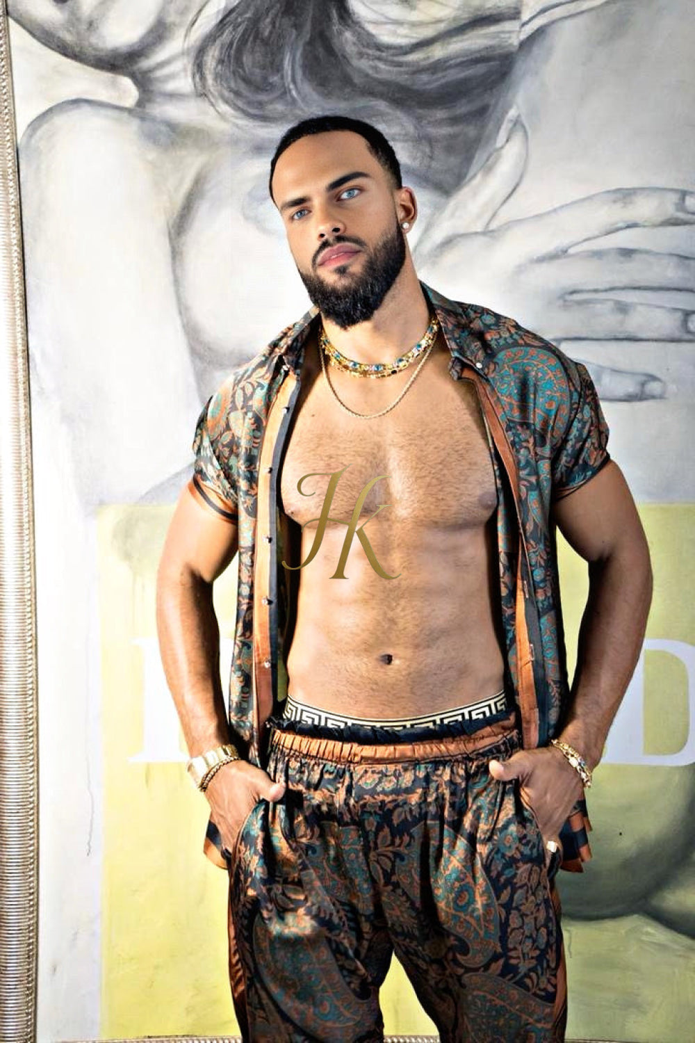 Luxury Men's Silk Summer Set outfits - kayibstrore