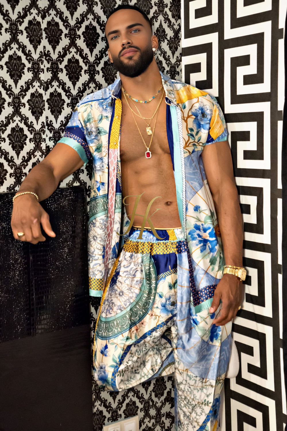 Luxury handmade Men's Silk Party Outfits set - kayibstrore