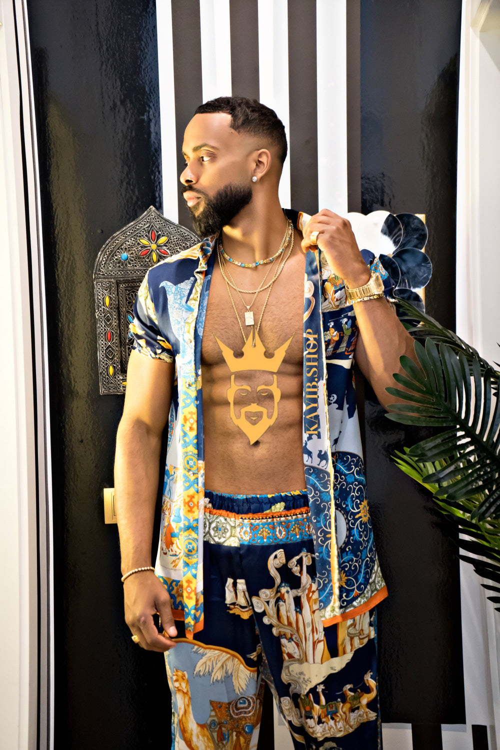 Luxury Men's Silk Summer Set outfits - kayibstrore