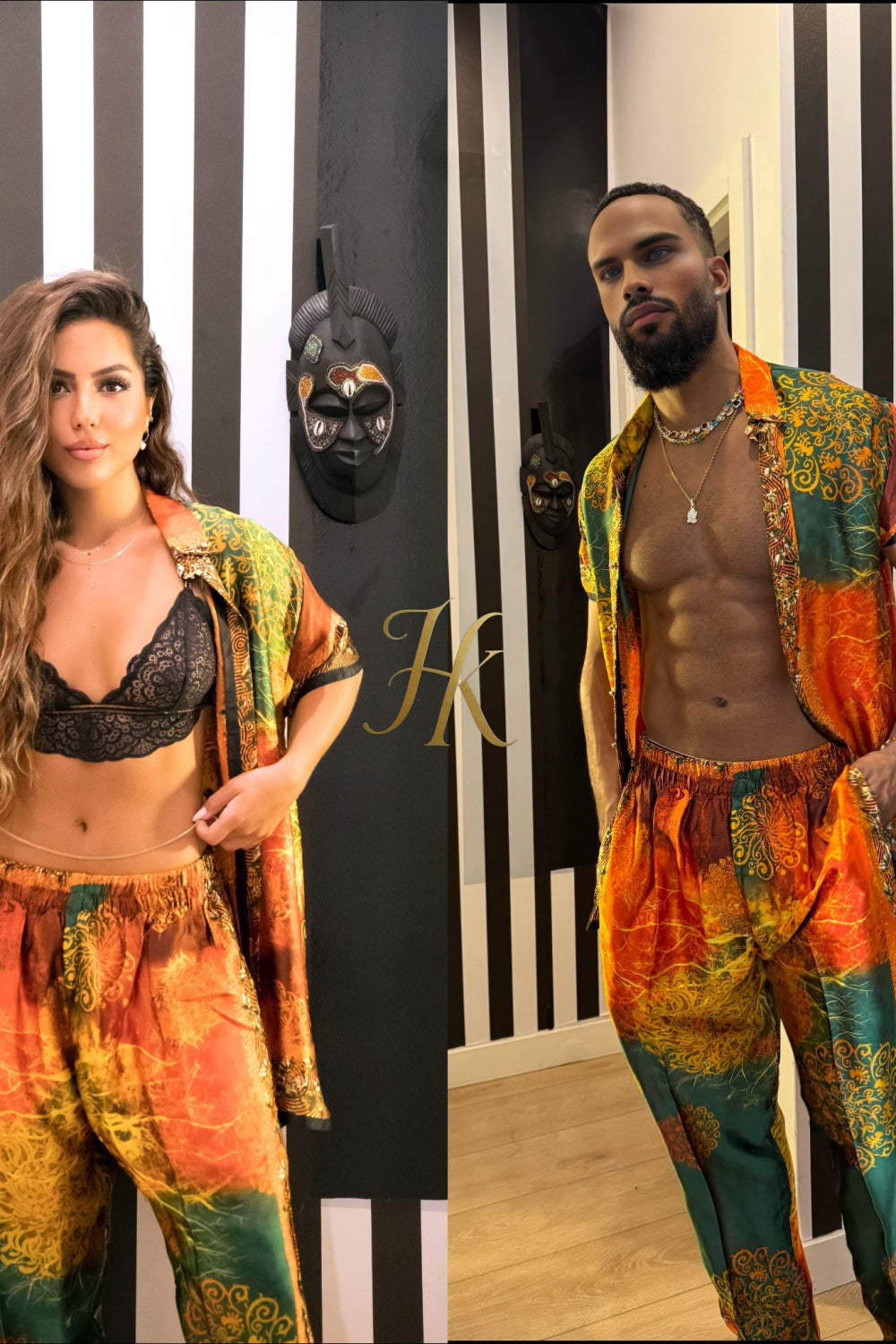 Elegant Couple Matching Outfit – Mulberry Silk Dreams - kayibstrore