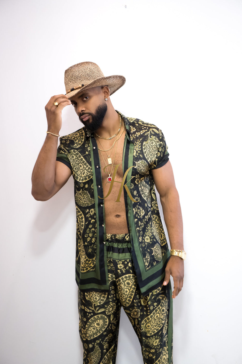 Luxury Men's Silk Summer Set outfits - kayibstrore