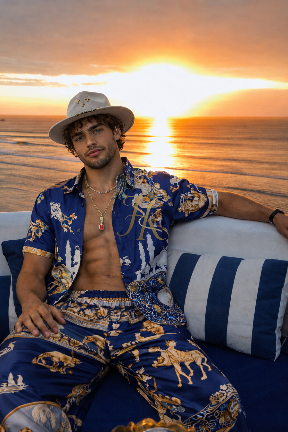 Luxury Light Blue Western Hat – Premium Boho Fedora - kayibstrore