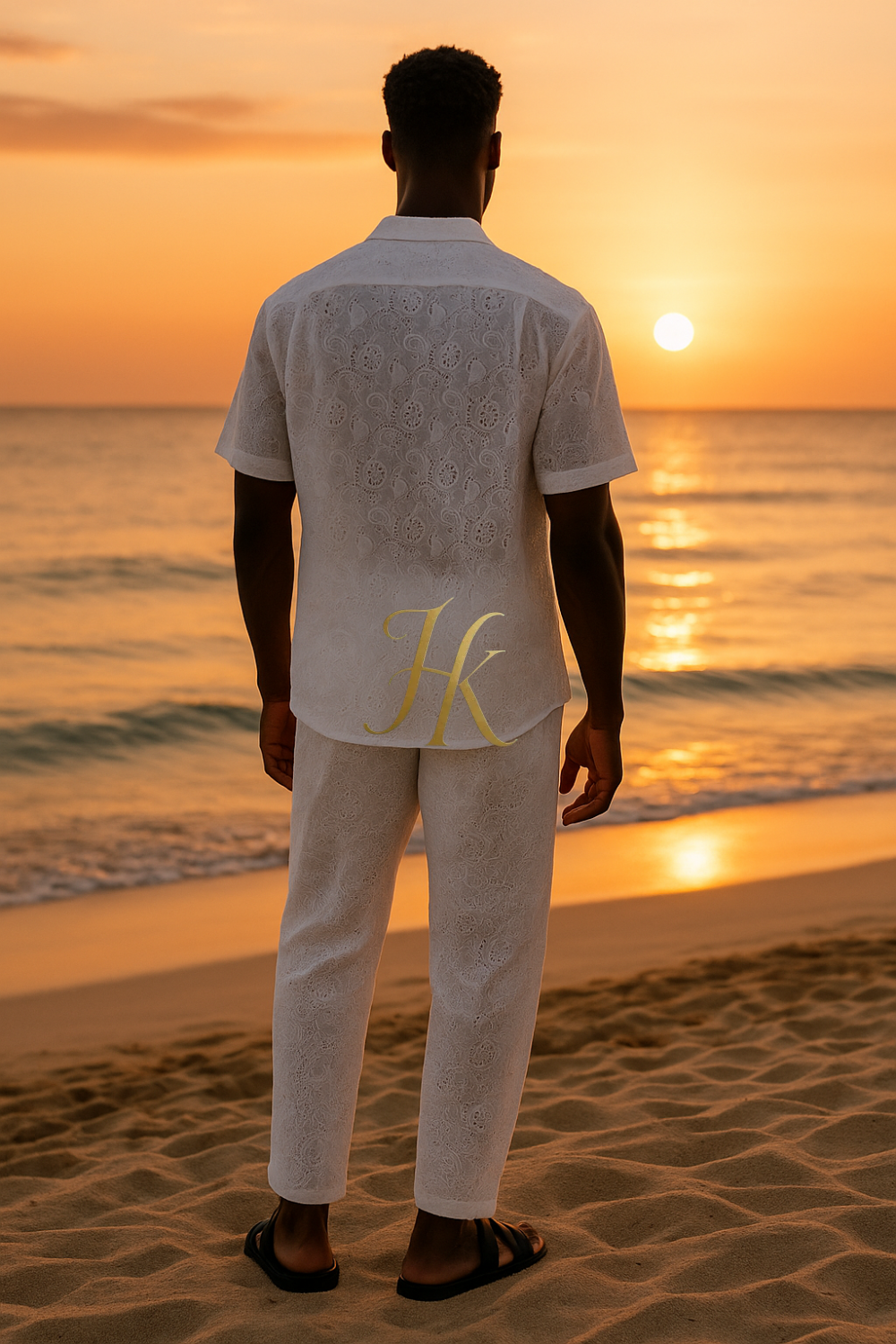 Conjunto de vestido de seda de lujo para hombre rojo