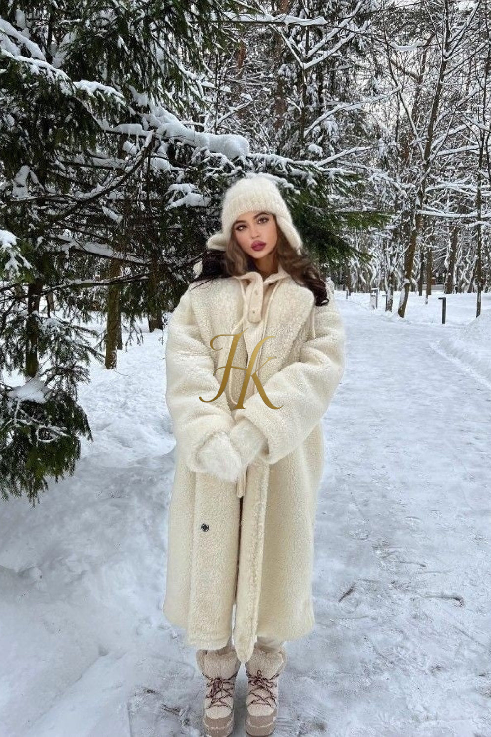 Luxury Teddy genuine wool sheepskin Luxury Coat - Stay Warm and Stylish in this Ethically Produced Fur Coat couple goals - kayibstrore