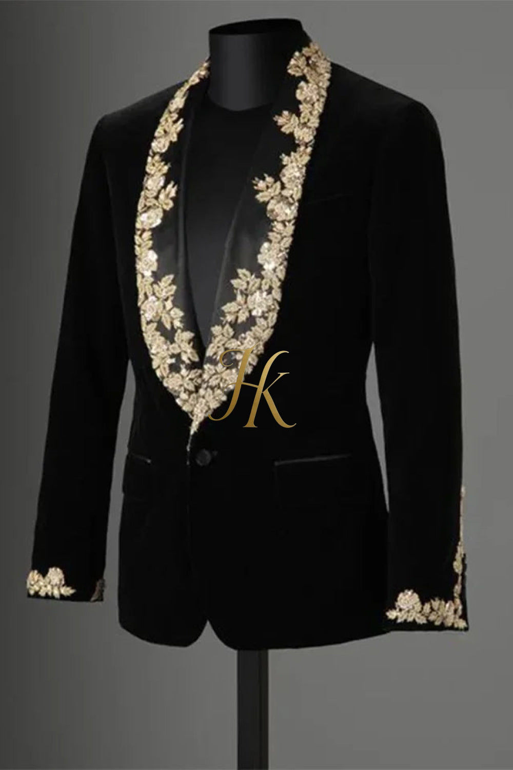 Luxury Handmade Custom velvet blazer Men's Suit with Sheer Velvet Lapel - Elevate Formal Style - kayibstrore