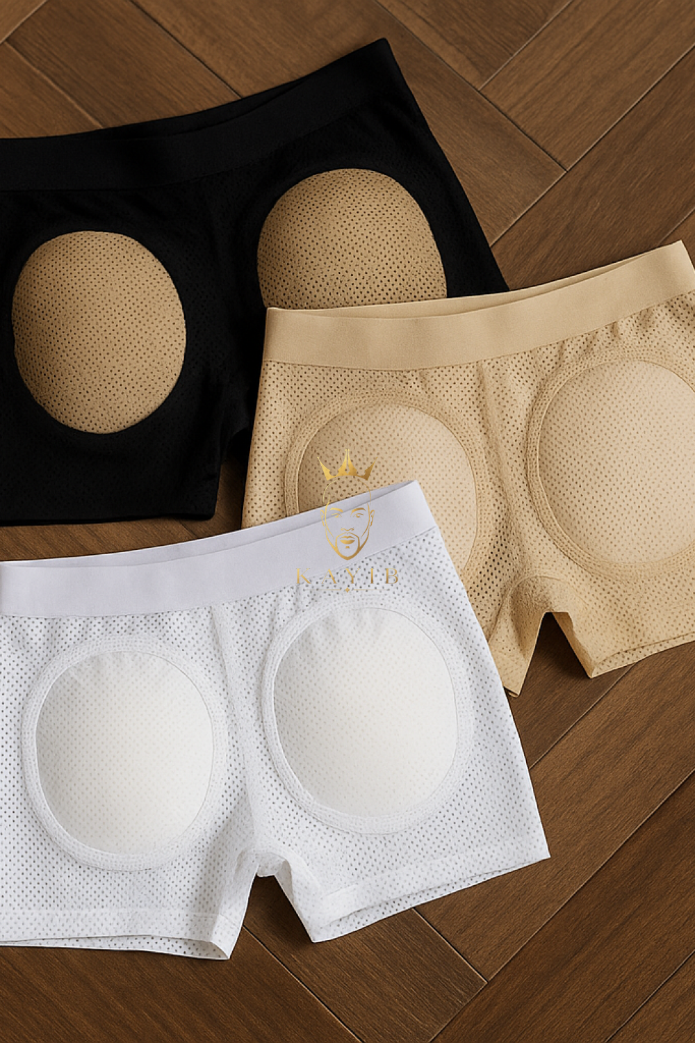 Men’s Padded Hip Enhancer Boxers – Butt Lift Mesh Underwear Shorts - kayibstrore