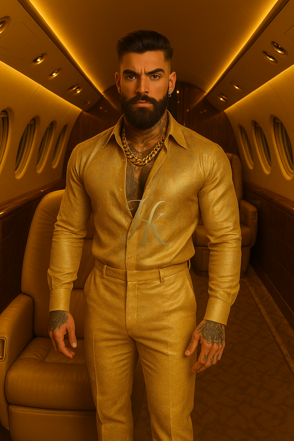 Men’s Luxury Gold Glitter Set – Hot Stamped