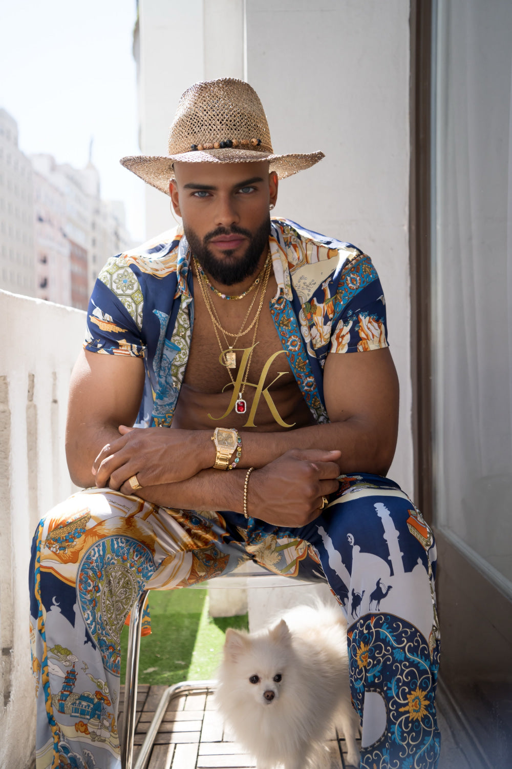Men's luxury Silk Shirt and Pant Set - kayibstrore