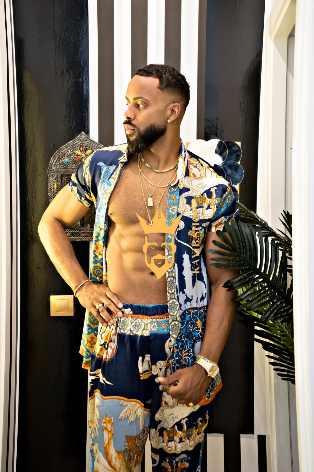 Luxury Men's Silk Summer Set outfits - kayibstrore