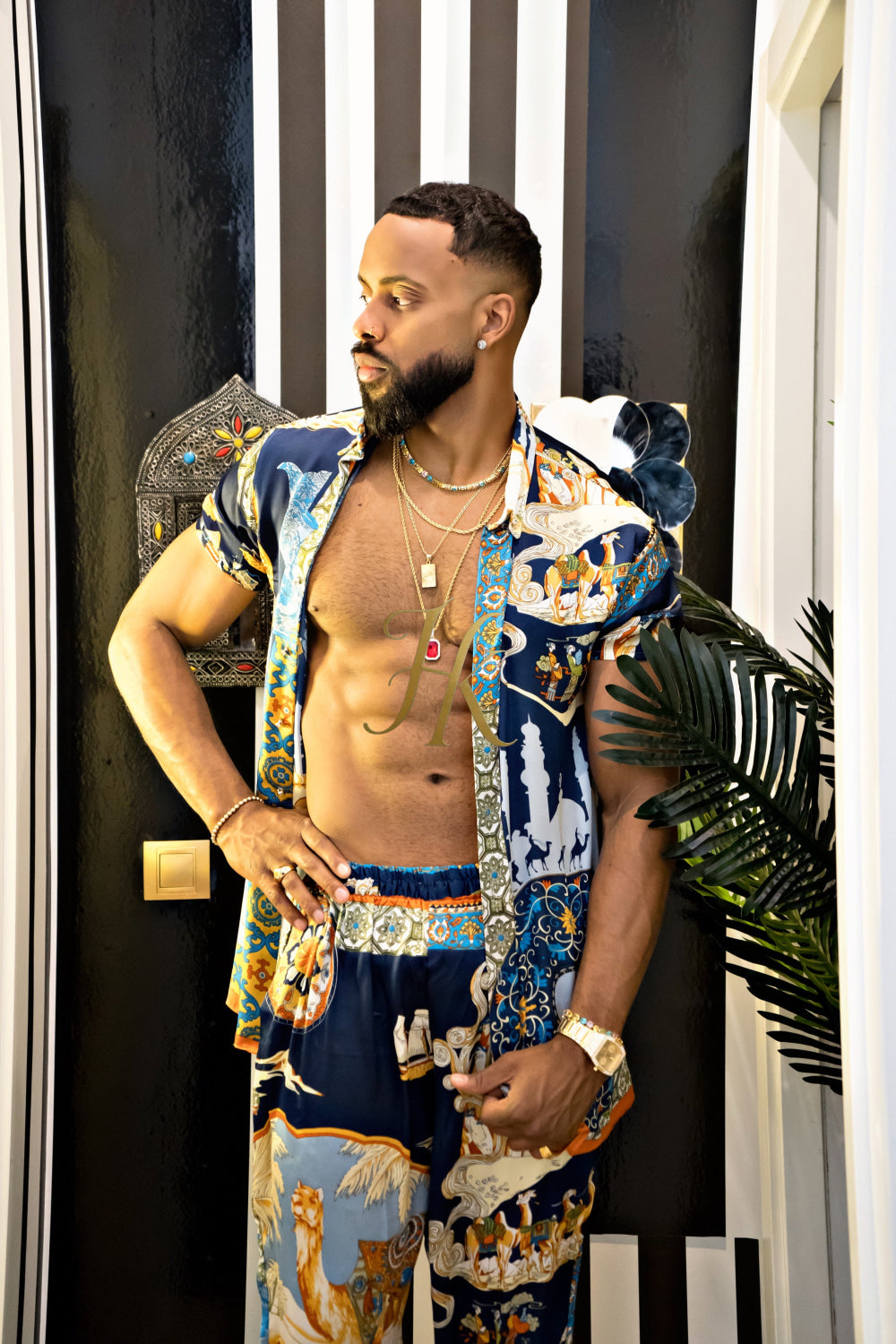 Luxury Men's Silk Summer Set outfits - kayibstrore
