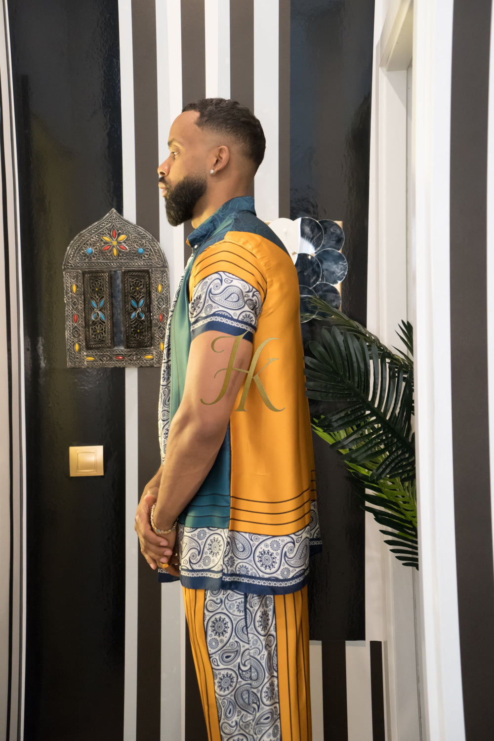 Summer Ready: Men's Silk Shirt and Pant Set - kayibstrore
