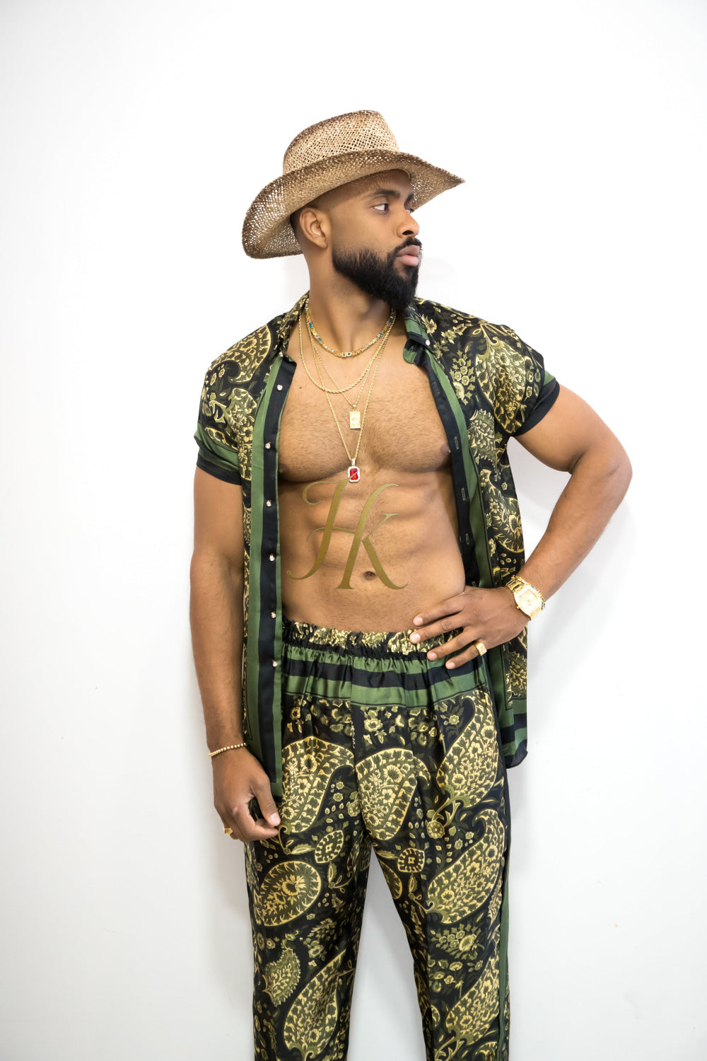 Luxury Men's Silk Summer Set outfits - kayibstrore